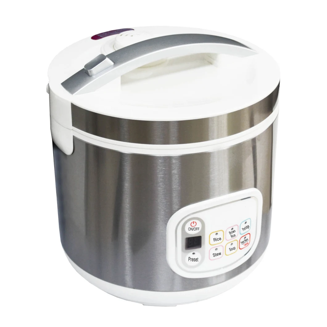 700W 4L Stainless Steel Non-Stick Multifunctional Silver Smart Rice Cooker