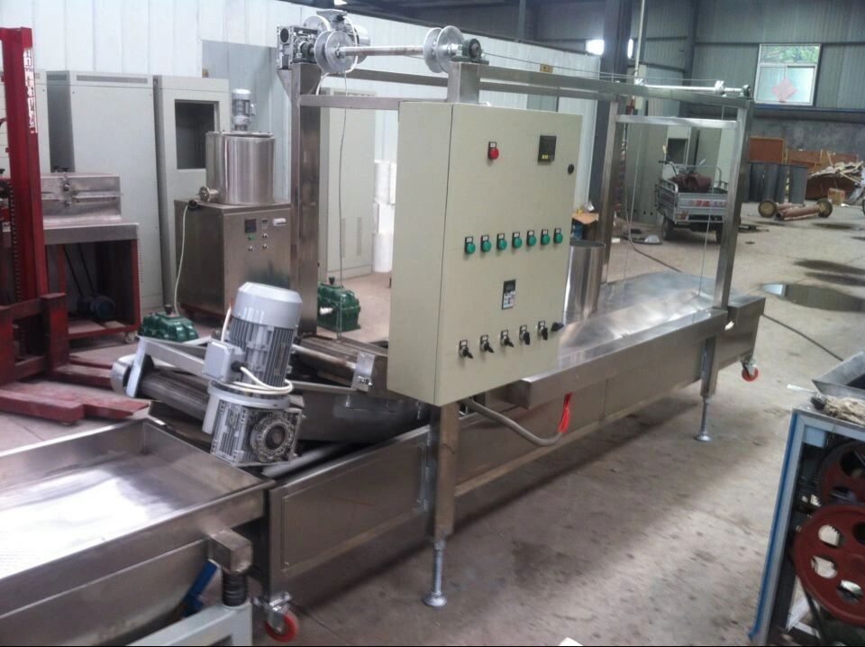 Automatic Continuous Frying Machine/No-Pollution Frying Equipment for Small Scale Business