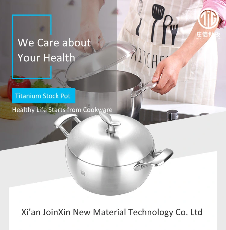 Health Titanium Deep Fryer Fry Cookware Metal Stew Brew Pot