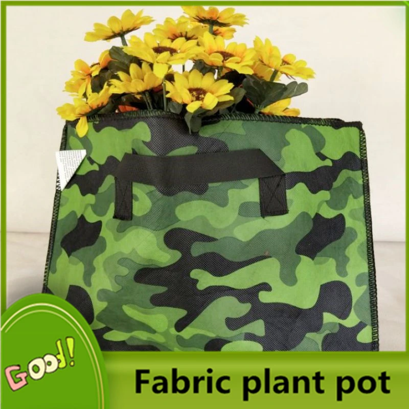 Round Fabric Flower Pot Grow Bag Plant Pot in Garden/Landscaping