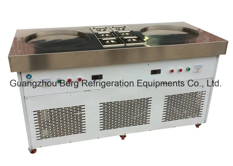 High Quality Double Pan Fry Ice Cream Machine for Sale