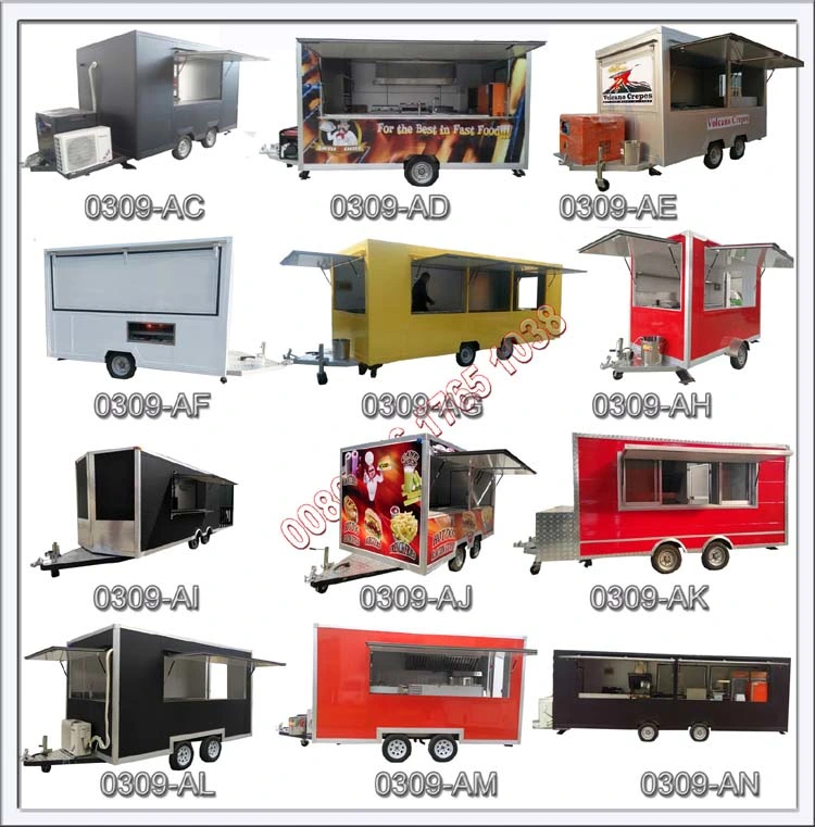 3000mm Long New Zealand Standard Mobile Fryer Food Cart/Gas Griddle Cart