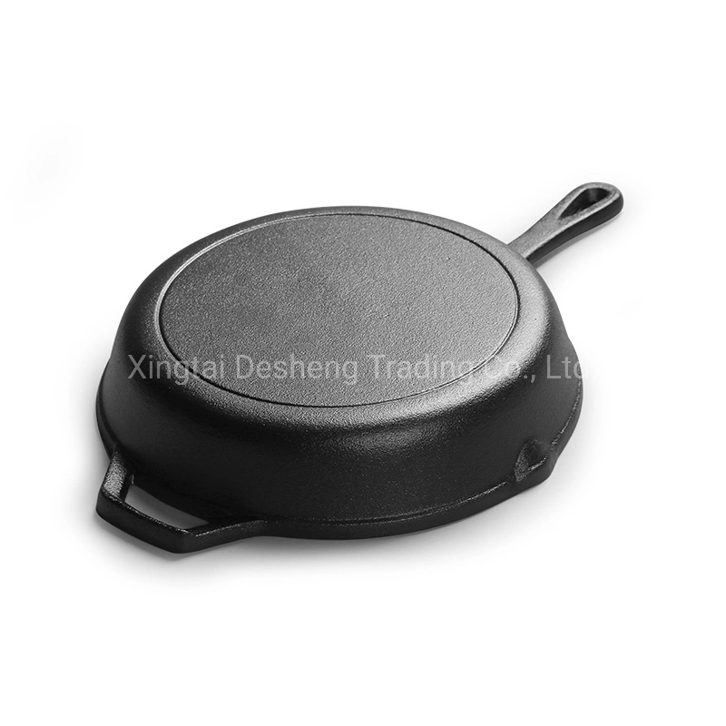 Ds-Fp02 Round Cast Iron Frying Pan Cast Iron Cookware Skillet