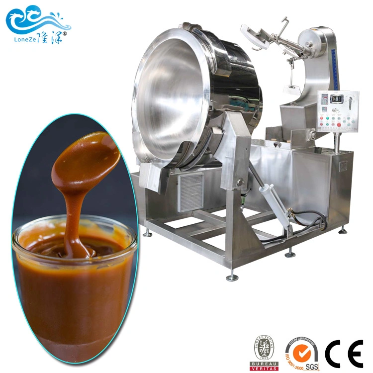 Customized Industrial Stainless Steel 304 Caramel Sauce Kettle Cooking Mixer Wok for Food Processing