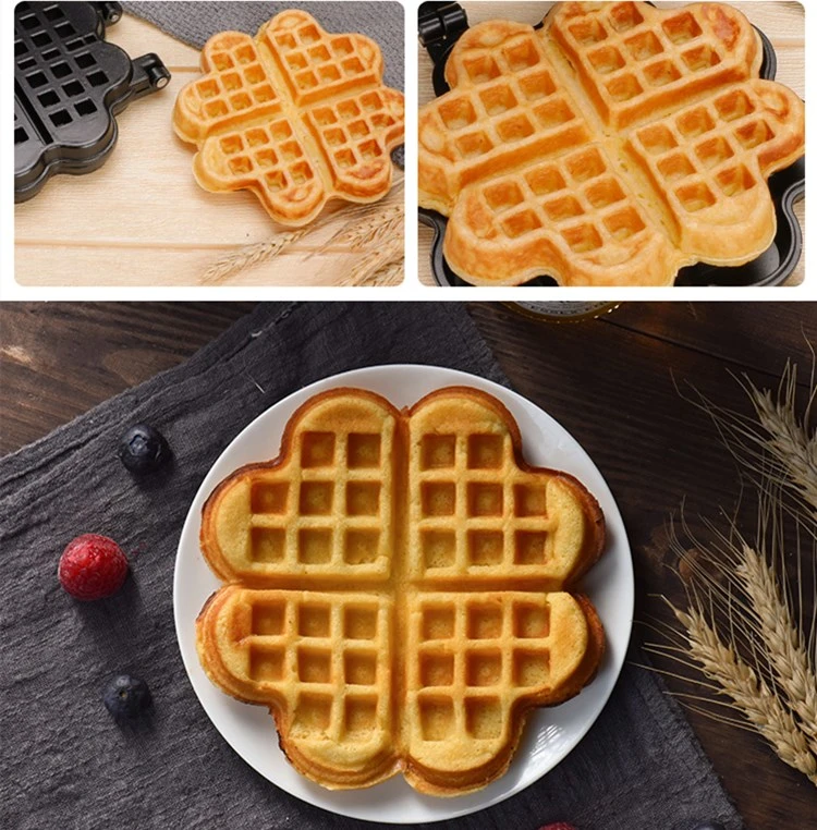 Sweetheart Waffle Maker Pan Mould Mold- Non-Stick Waffle Griddle Iron- 4 Heart-Shaped Waffles