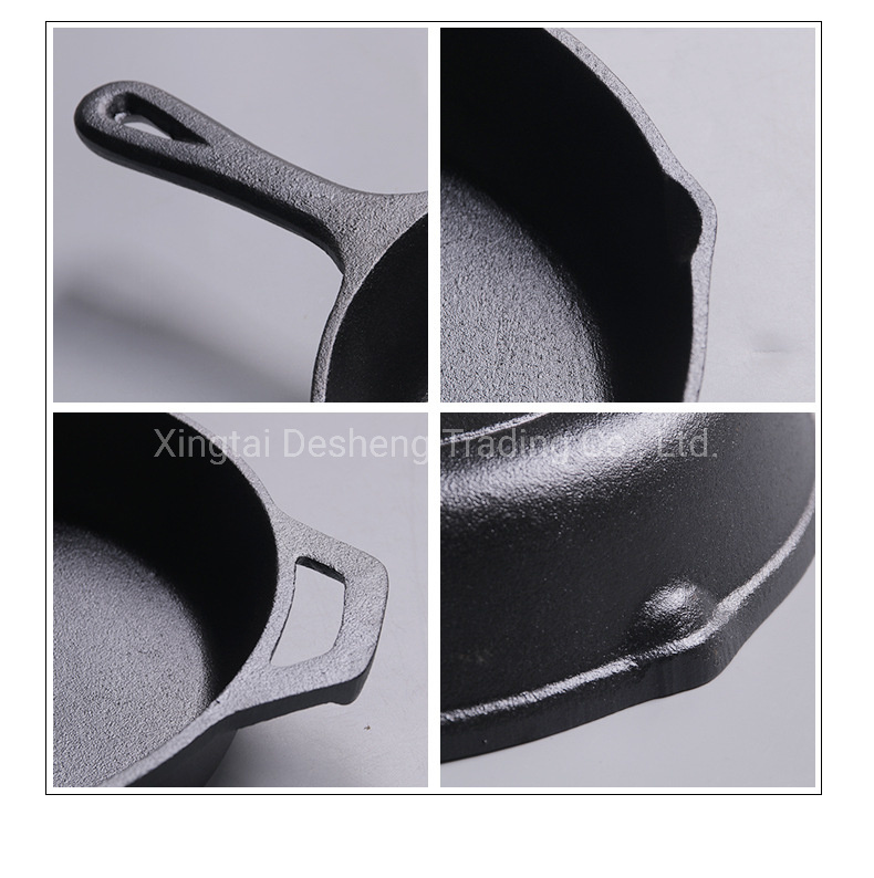 Ds-Fp02 Round Pre-Seasoned Cast Iron Skillet Frying Pan