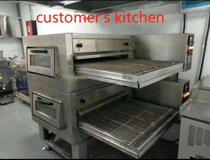 Commercial Baking Pizza Ovens, Stainless Steel Electric Conveyor Pizza Dome Ovens