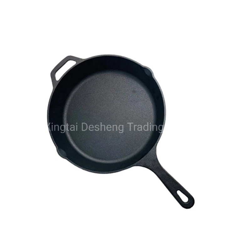 Ds-Fp02 Round Cast Iron Frying Pan Cast Iron Cookware Skillet