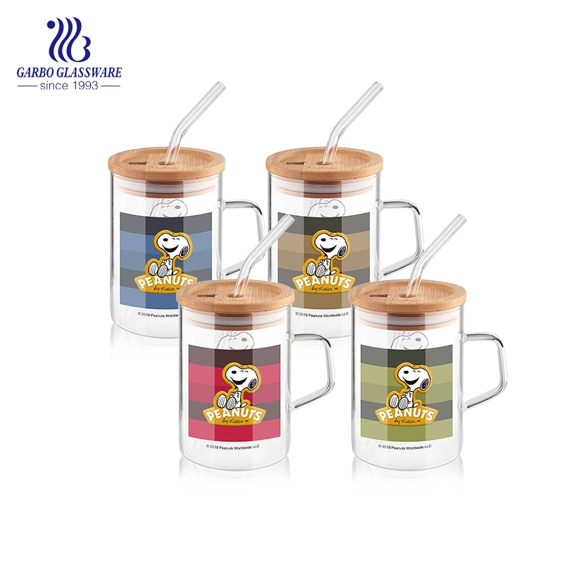300ml Airtight Lid   Pyrex   Glass Coffee Mug with Wooden Lid   (GB13G77196)
