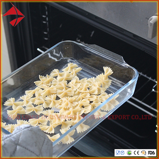 Glass Rectangular Baking Roasting Dish Oven Tray; Glass Cookware/Baking Tray;