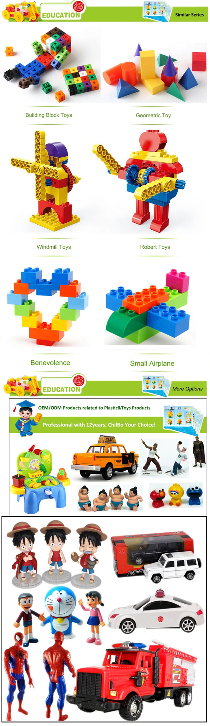 Toddlers Professional Plastic Educational Construction Snowball Bricks Toy