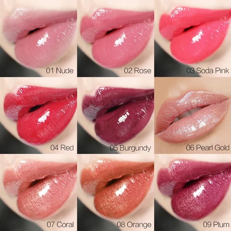 9 Color Mirror Lip Glaze Moisturizing Glass Lip Gloss