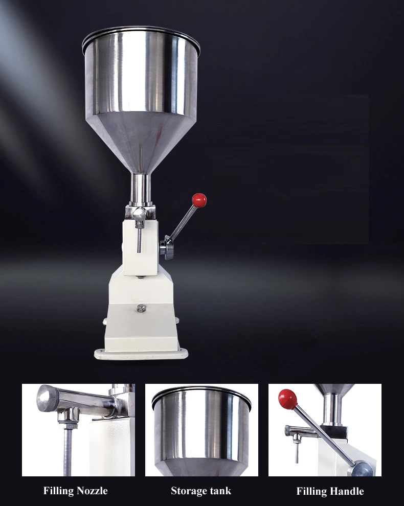 A03 Pneumatic Filler 5-50ml Liquid and Lip Gloss Nail Polish Filling Machine Liquid and Paste Filling Machine