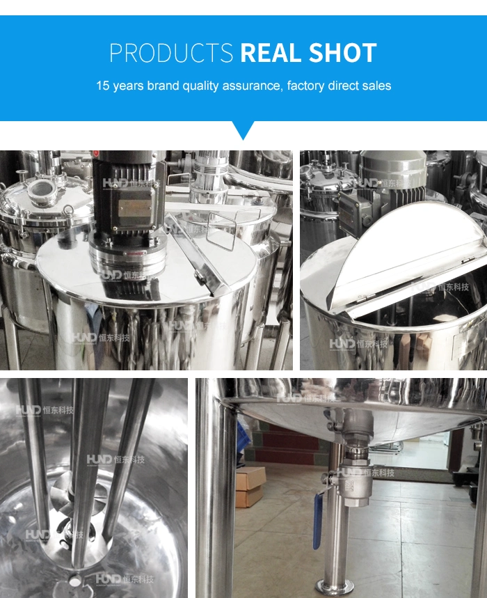 High Speed Stainless Steel Single Layer Dairy Heating Mixing Tank Chemical Mixer Machine