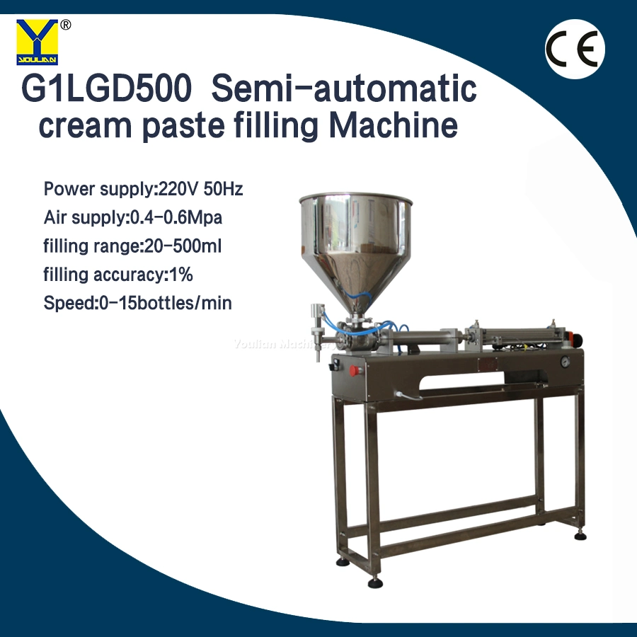 Semi-Automatic Bottle Cream Paste Filling Machine (G1LGD500)