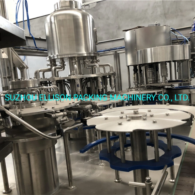 Automatic 3 in 1 Mineral Drink Water Liquid Juice Bottle Filling Capping Labeling Packaging Machine
