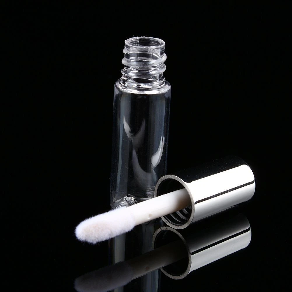 1.2ml Silver Mini Lip Gloss Tube Lip Balm Cute Bottle Empty Cosmetic Gloss Container Tube