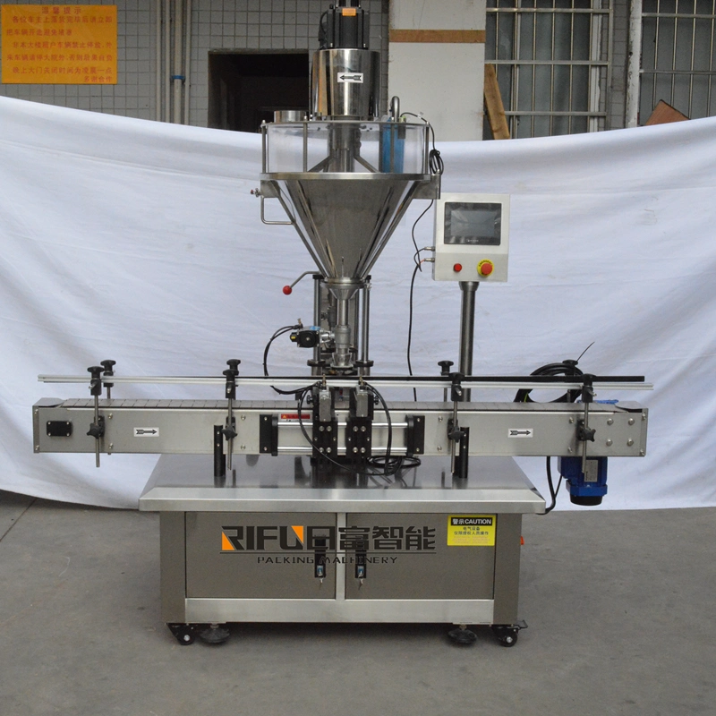Milk Powder Filling Machine Production Line / Spices Powder Packing / Automatic Bottle Filling Capping Machine