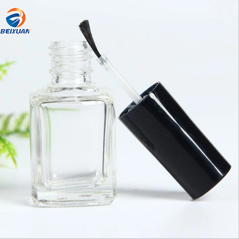 8ml Wholesale Customized Design Portable Hot Selling Square Glass Nail Polish Oil Bottle Cosmetics Usage Bottle