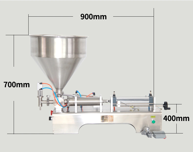 High Efficiency Pneumatic Thermostat Cream Cosmetic Filling Machine 0.55MPa--0.65MPa Clean and Stable Air Source 50ml--1000ml