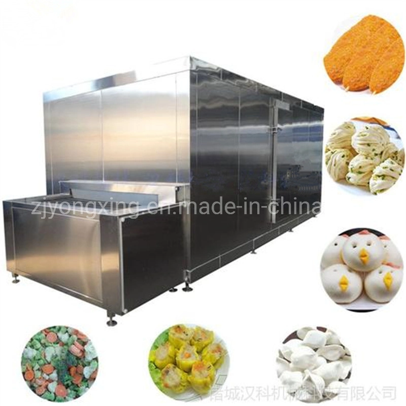 2000kg/H Frozen Food Tunnel Type Quick Freezing Machine/Blast Tunnel Freezer/Impact Tunnel Freezer