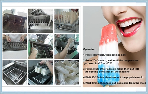 12 Moulds Double Cooling System Stick Ice Cream Lolly Popsicle Machine