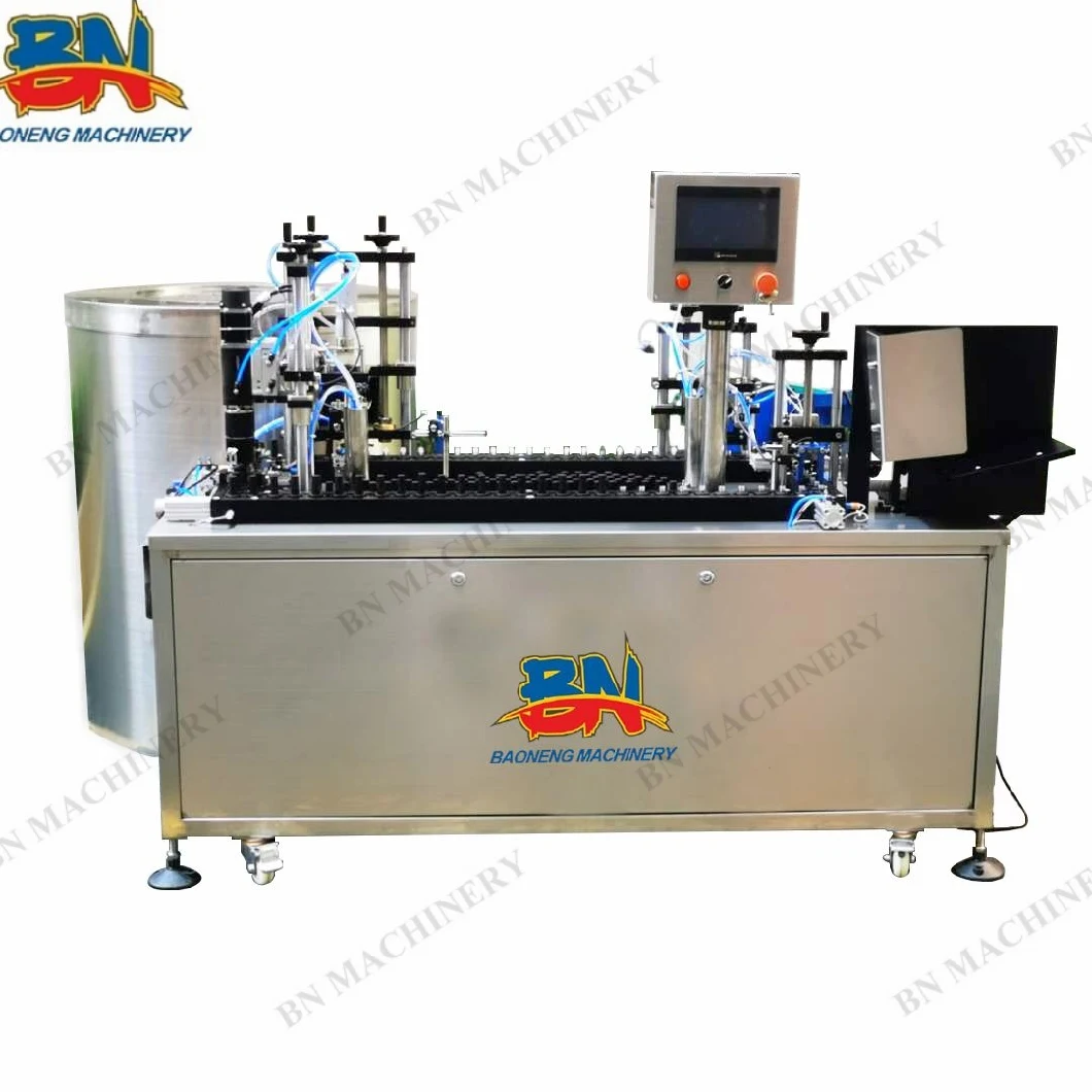 Fully-Automatic Nail Polish Bottle Filling Machine with Auto Brush Feeding & Capping