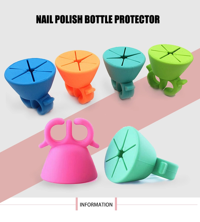 Hot Sale Silicone Nail Bottle Ring DIY Nail Polish Bottle Holder