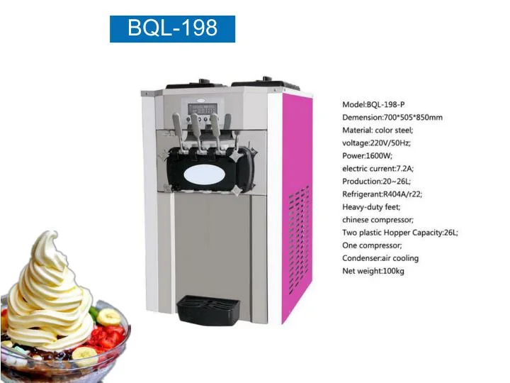 High Quality Pre Cooling Three Flavors Soft Ice Cream Maker Machine