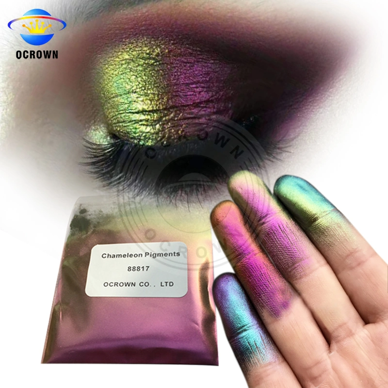Ocrown Cosmetic Mica Powder Chameleon Color Shifting Powder Cameleon Nail Pigment for Paint Coatings