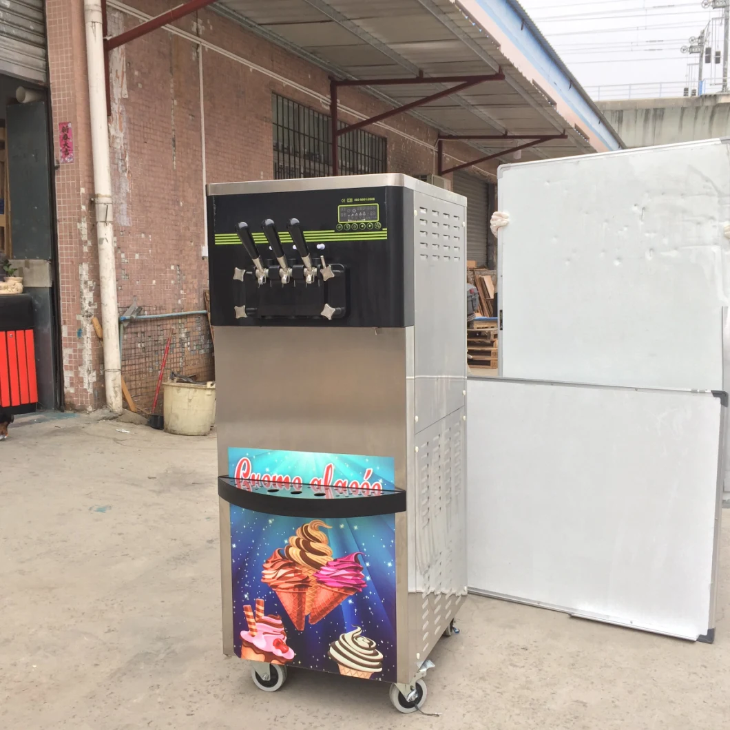 Pre-Cooling Floor Standing Soft Ice Cream Machine with Air Pump