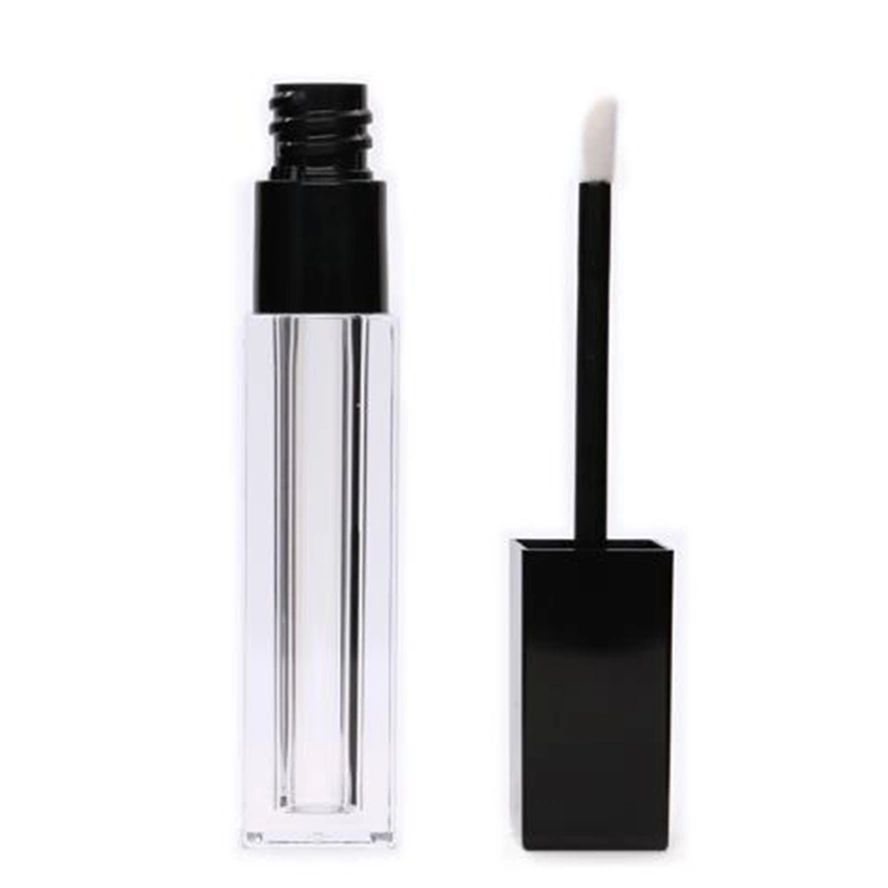 Fashion Plastic Cosmetic Packaging Square Plastic Lip Gloss Tube 6ml