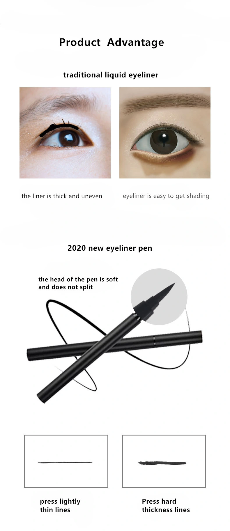 2020 New Fashion Magic Eyeliner Adhesive Eyeliner Private Label Magic Adhesive Eyeliner for Eyelashes