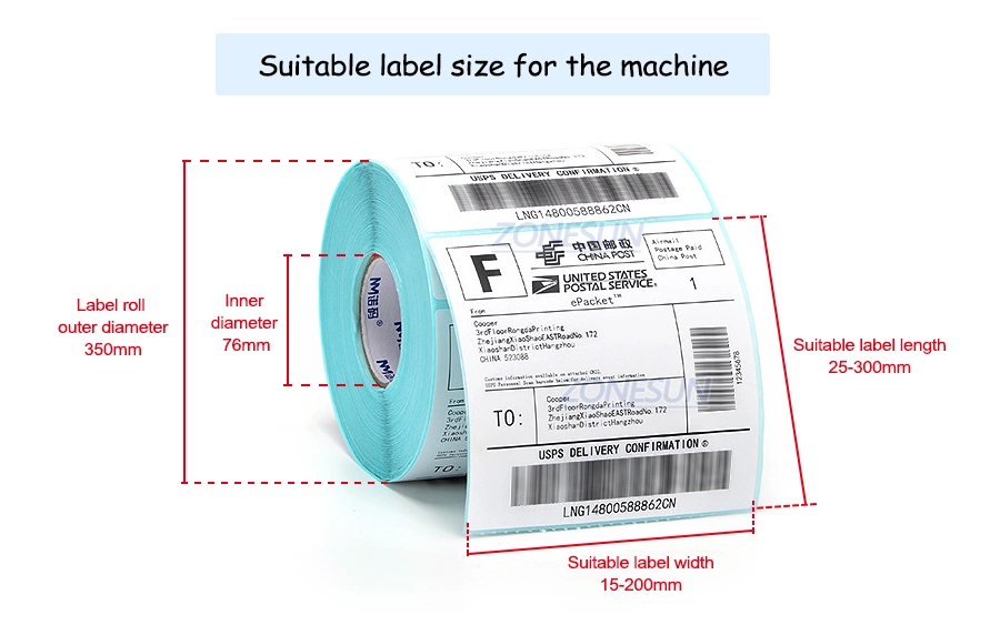 Zonesun Automatic Adhesive Sticker Flat Surface Label Applicator Laundry Detergent Bottle Labler Double Sides Labeling Machine