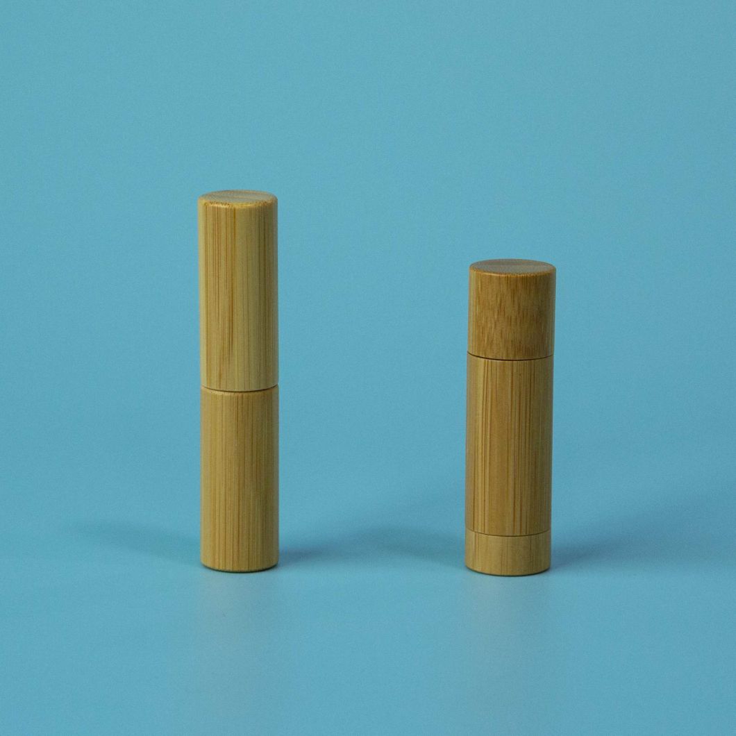 Cute Bamboo Cap Reusable Empty Lip Gloss Balm Tube Bottle DIY Container Vials