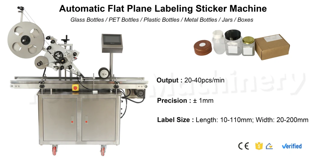 Mt-220 Automatic Flat Bottle Label Applicator Self-Adhesive Labeling Machine