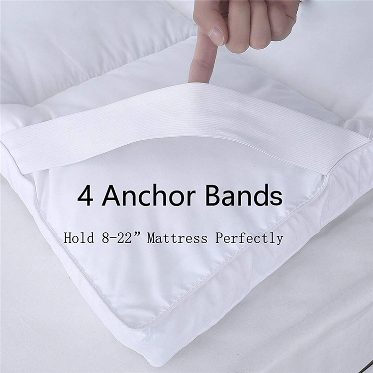 3D Microfiber Fill Baffle Boxes Mattress Topper for Home Hotel