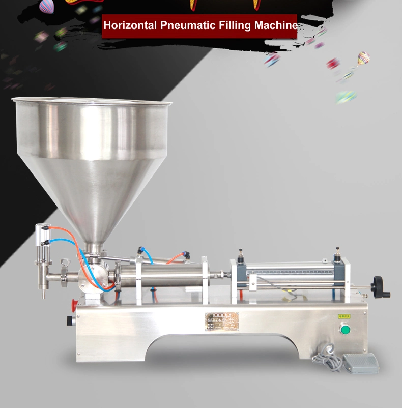 Semi Automatic Filling Machine Vertical Piston Cosmetic Cream Filler, Pneumatic Tomato Paste Filling Machine