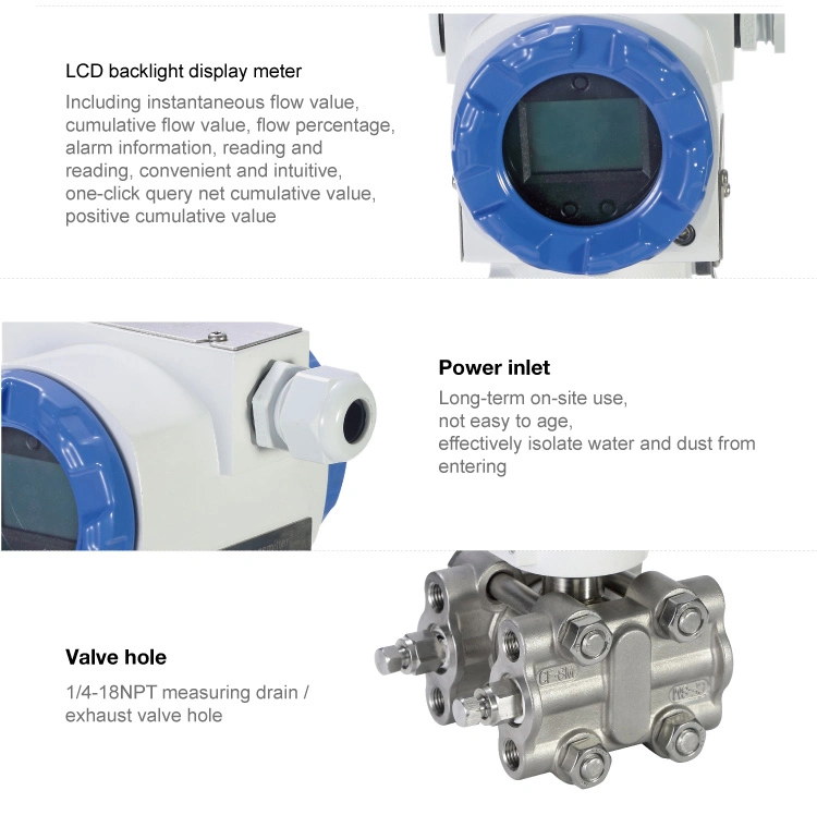 Jc3136dp Intelligent Differential Pressure Transducer, Capacitance Differential Pressure Sensor, LCD Gauge