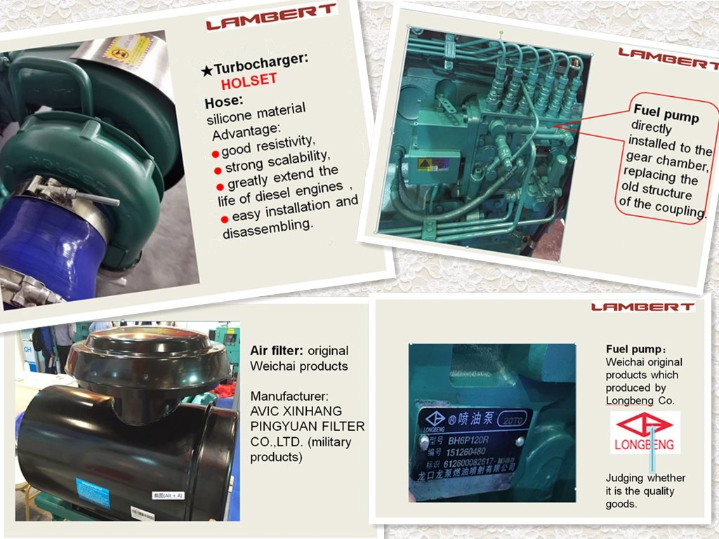 Lambert Power Engine 182kw Water Cooling 6 Cylinder Generator Engine /Electric Power Generation/Diesel Engines
