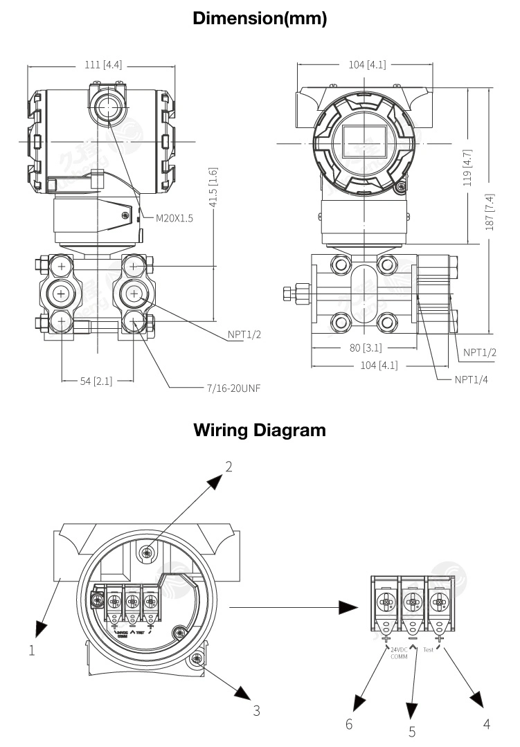 Jc3136dp Intelligent Differential Pressure Transducer, Capacitance Differential Pressure Sensor, LCD Gauge