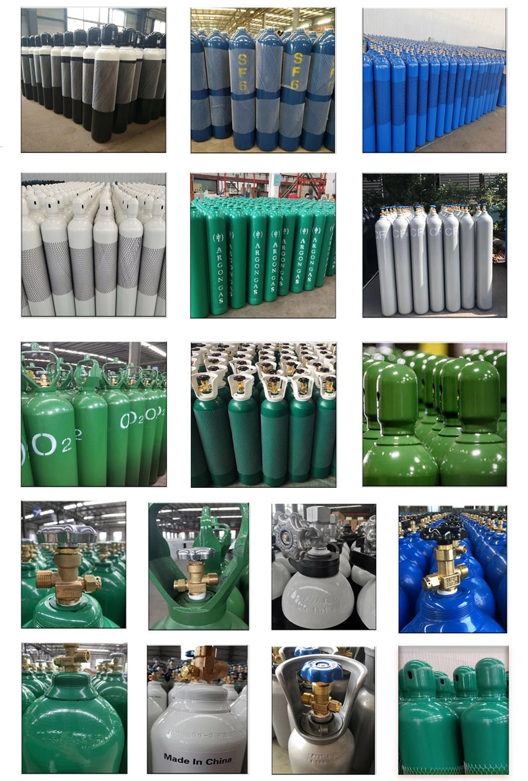 New Tped Certificated Medical Oxygen Cylinder/DOT-3AA Industrial Gas Cylinder/Helium Cylinder/Neon Cylinder/Methane Cylinder