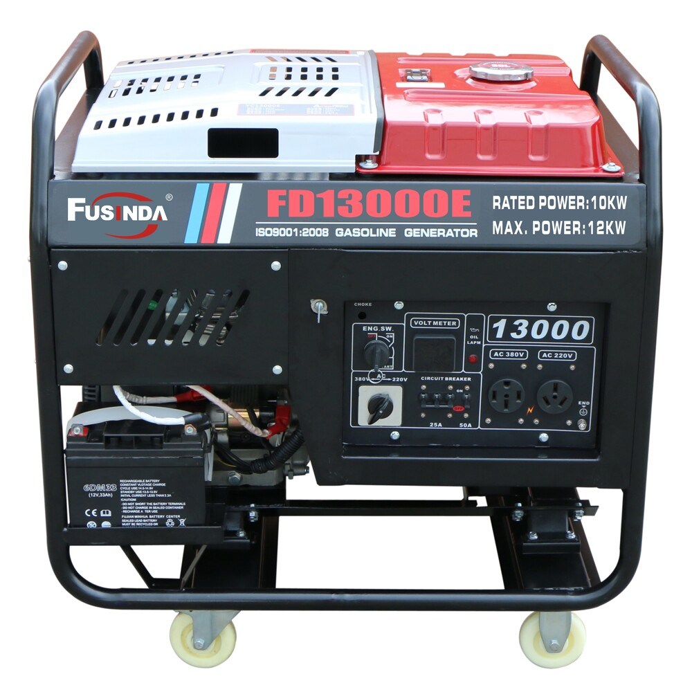 10kw Double-Cylinder Gasoline Generator with Electric Start