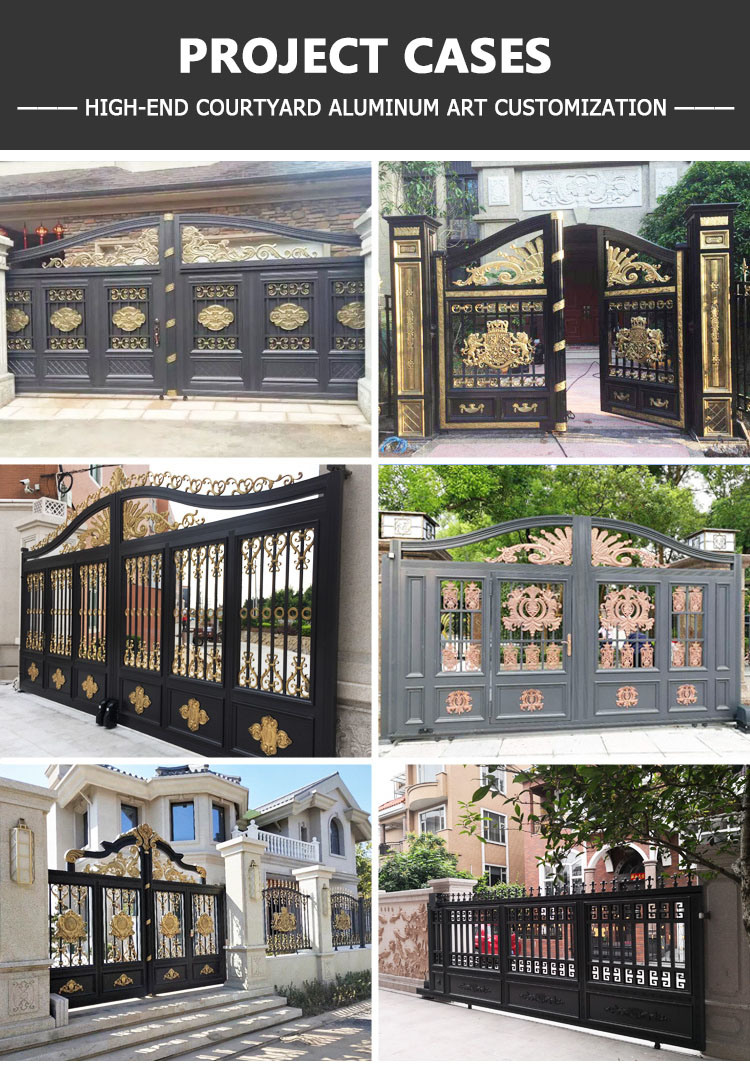 Factory Outlets Aluminum New Series Carving Entry Gate, Antique Aluminum House Gates Fence