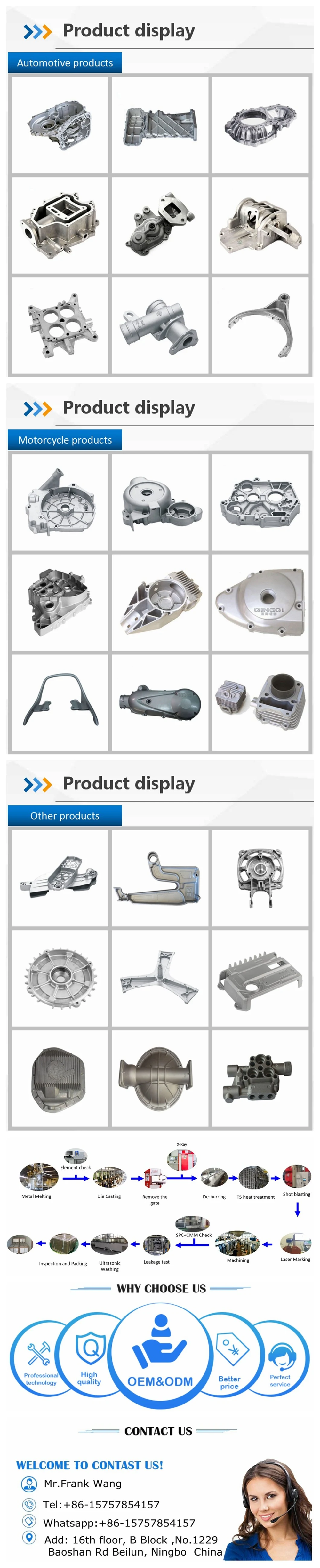 High Pressure Die Casting Products Aluminum Die Casting Finishing Parts
