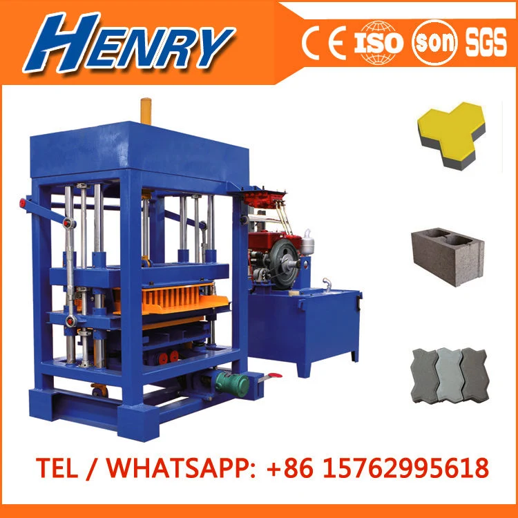 Qt4-30 Diesel Engine Concrete Hollow Block Brick Paver Block Machine Price Sale in Zambia