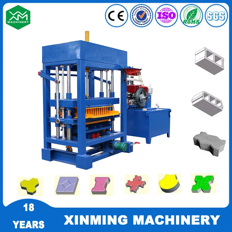 Qt4-30 Disesel Engine Concrete Hollow/ Solid Block Making Machine in Factory Price.