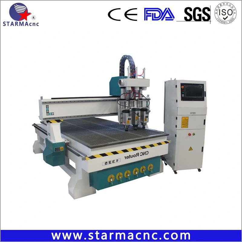 Multi Head Air Cylinder CNC Engraving Machine / CNC Router 1325 / CNC Wood Router