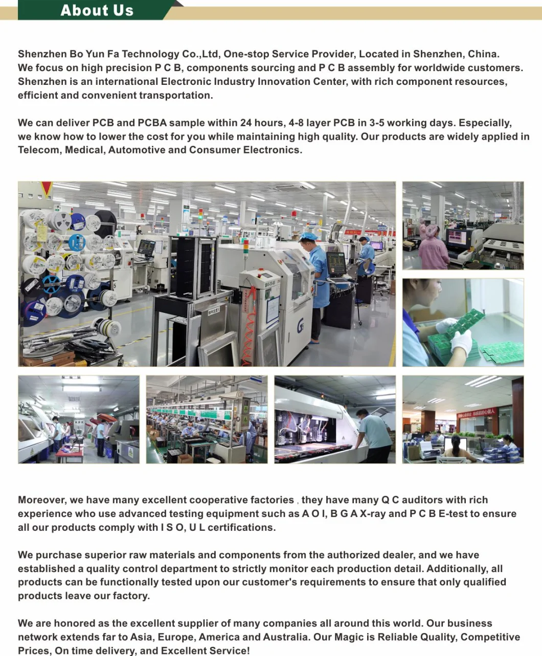 China Supplier Electronic Assembly PCBA Manufacturer, OEM Shenzhen PCB Assembly