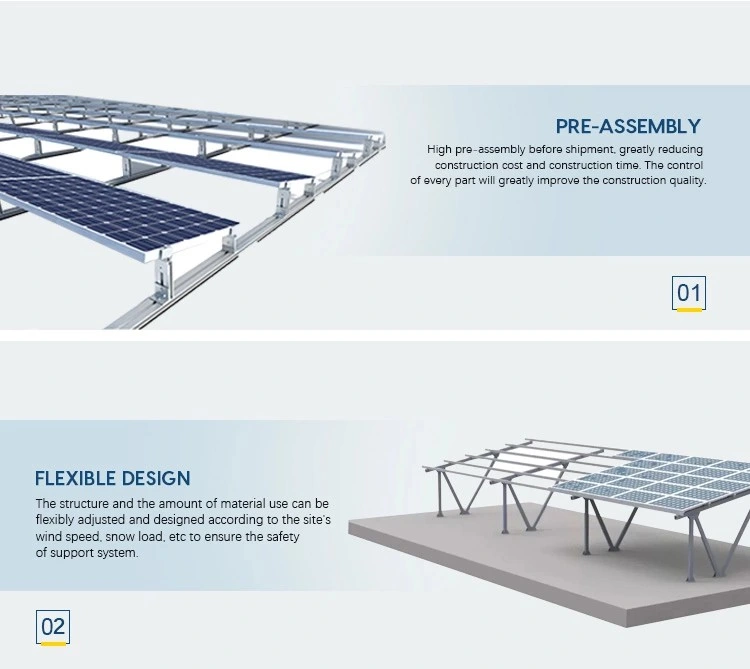 Solar Power System of Solar Mounting Brackets Structure with Aluminum Bracket